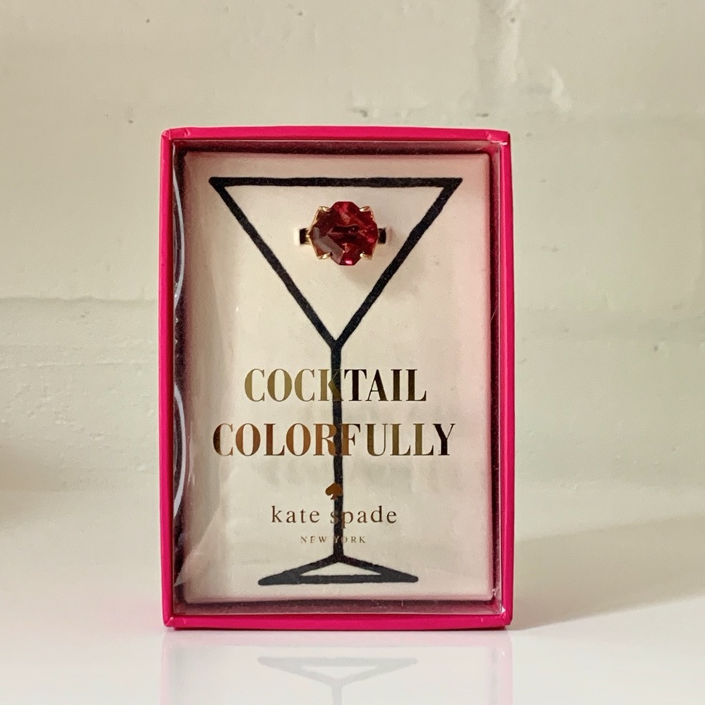 Kate Spade Pink Statement Cocktail Ring RARE